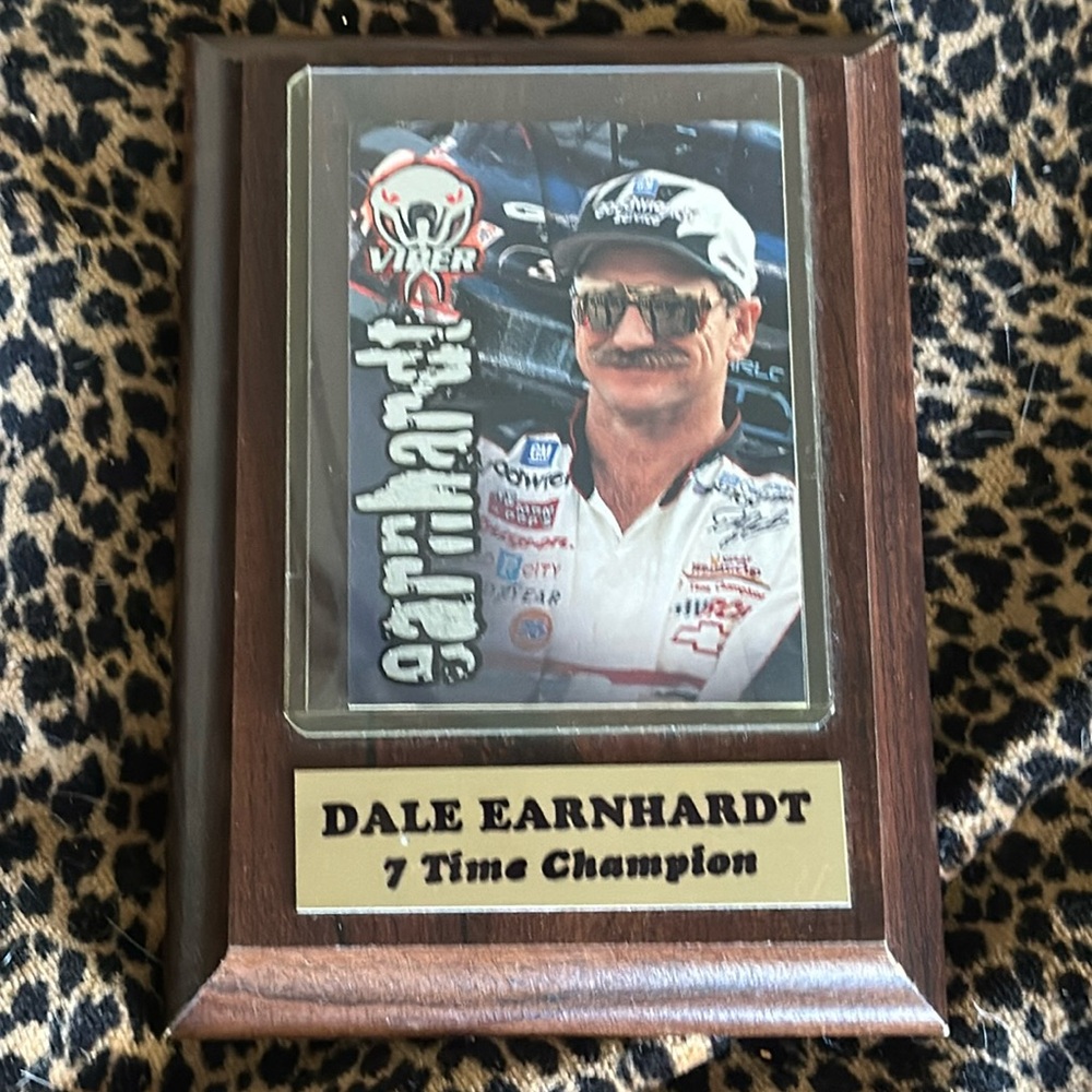 Dale Earnhardt Viper trading card NASCAR race car with sleeve and plaque